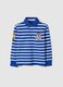 Boys' regular fit multicolour striped pure cotton polo with patches_3