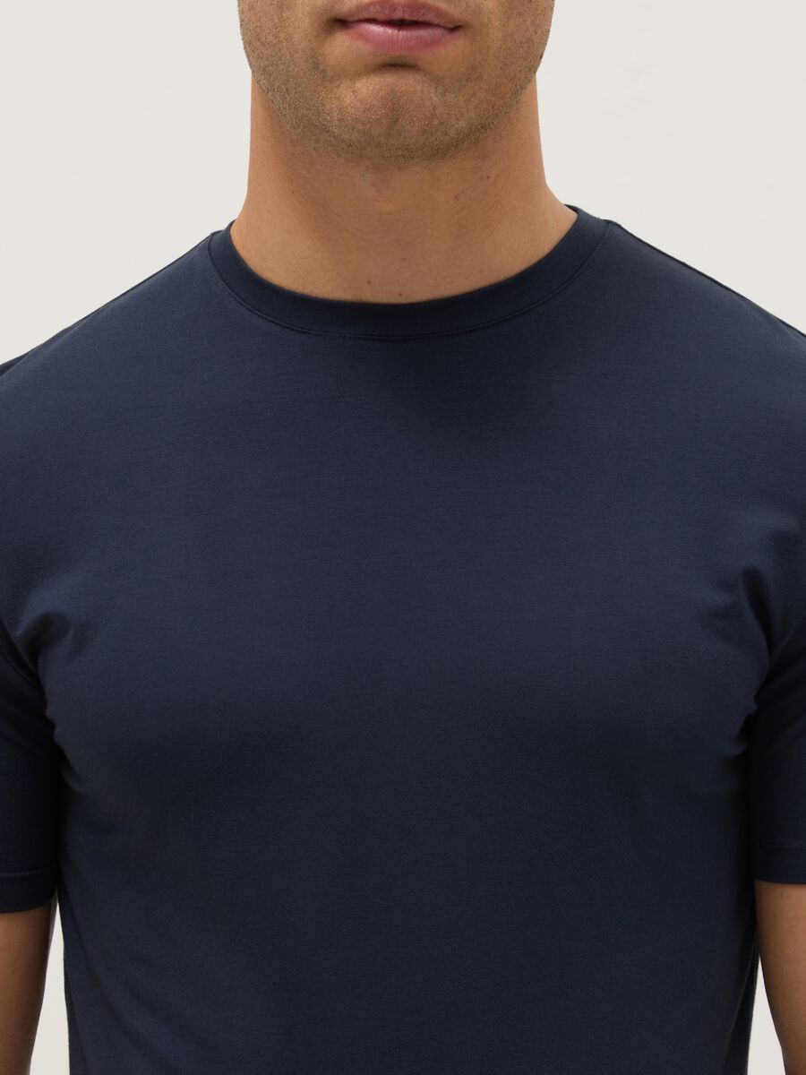 Blue Crew Neck T-shirt Regular Fit_1