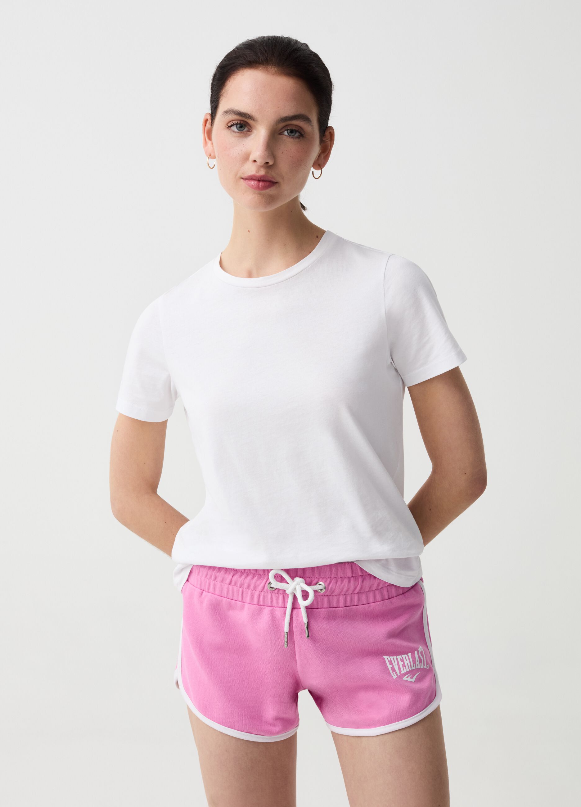 Shorts con coulisse stampa logo