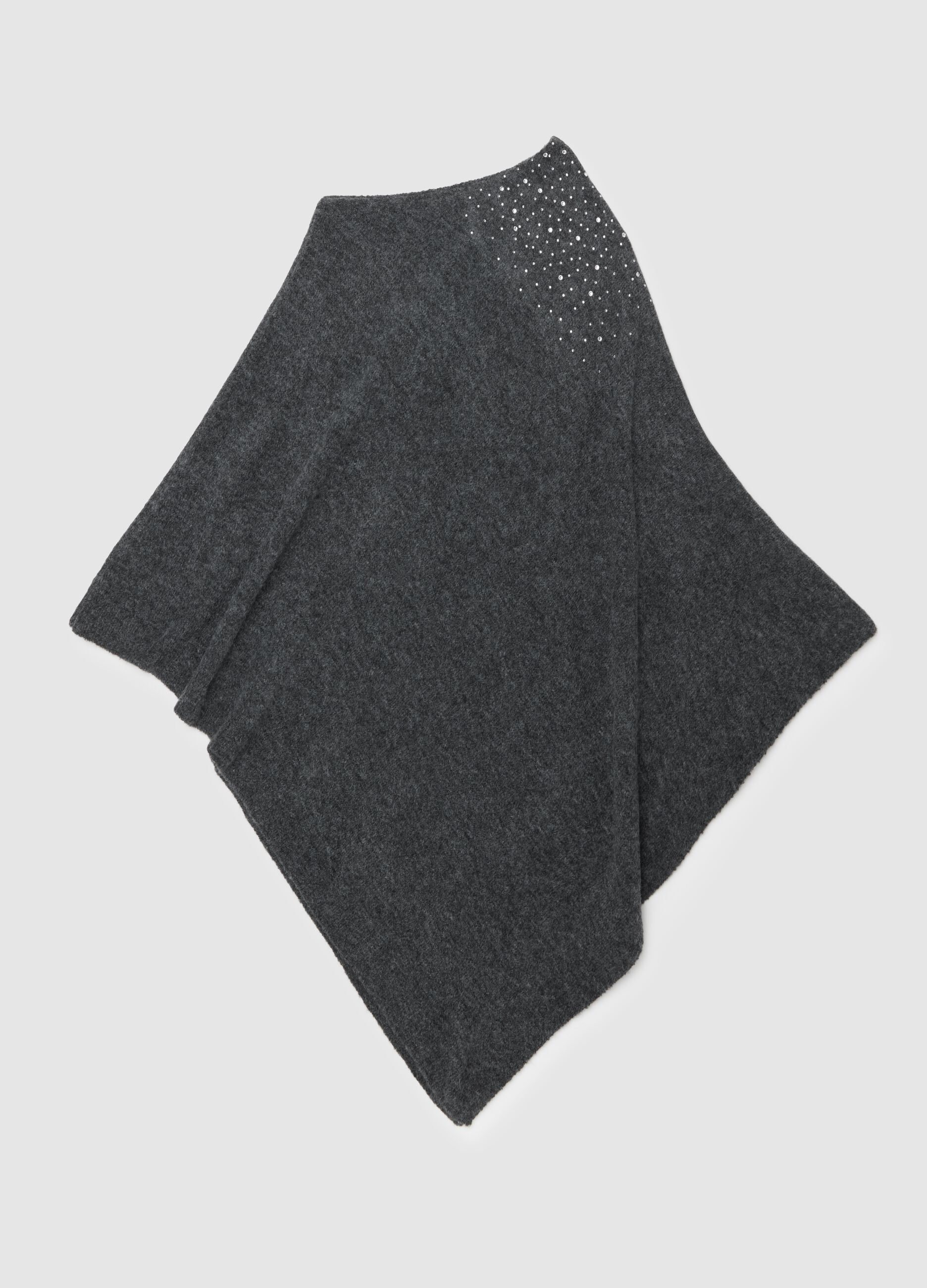 Poncho with diamantés