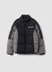 Black padded jacket, regular fit, with zip_0