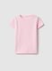 Girls' pink cotton blend t-shirt, regular fit_0