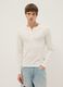 Maglia in puro cotone beige regular fit con bottoni_0