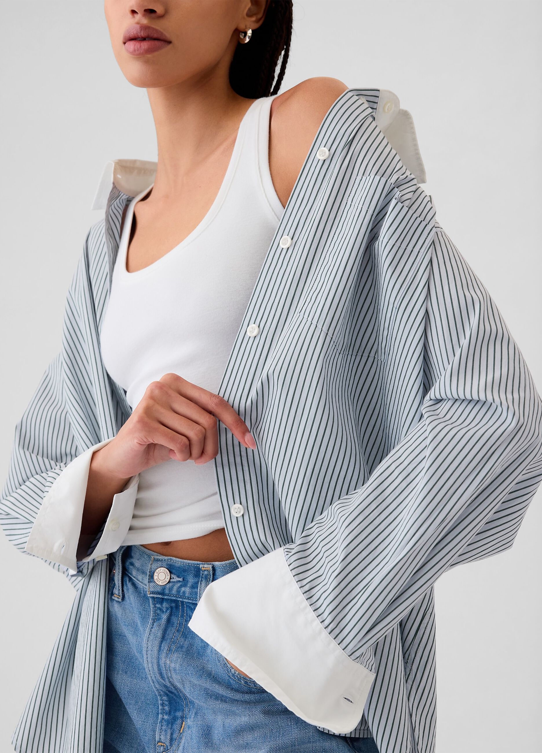 Oversized striped shirt