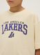 Kids' beige pure cotton T-shirt regular fit with Lakers logo_2