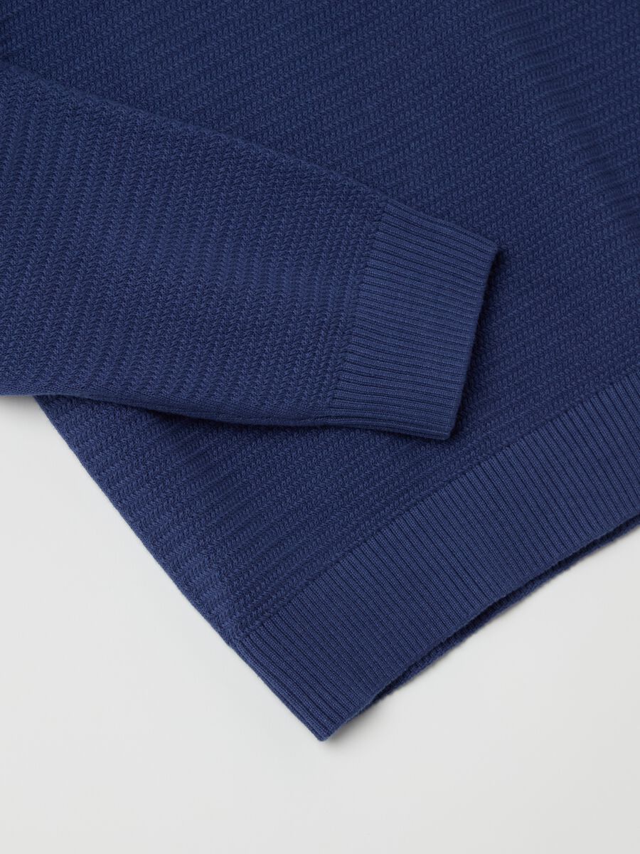 Cotton pullover with wavy trim_5