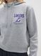 Grey cotton blend hoodie regular fit with Lakers logo_3