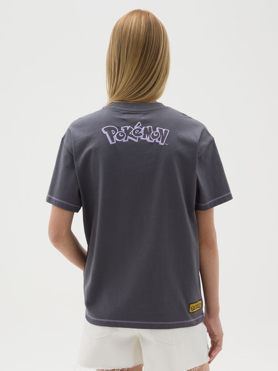 Grey Manga T-shirt with Gengar print_3