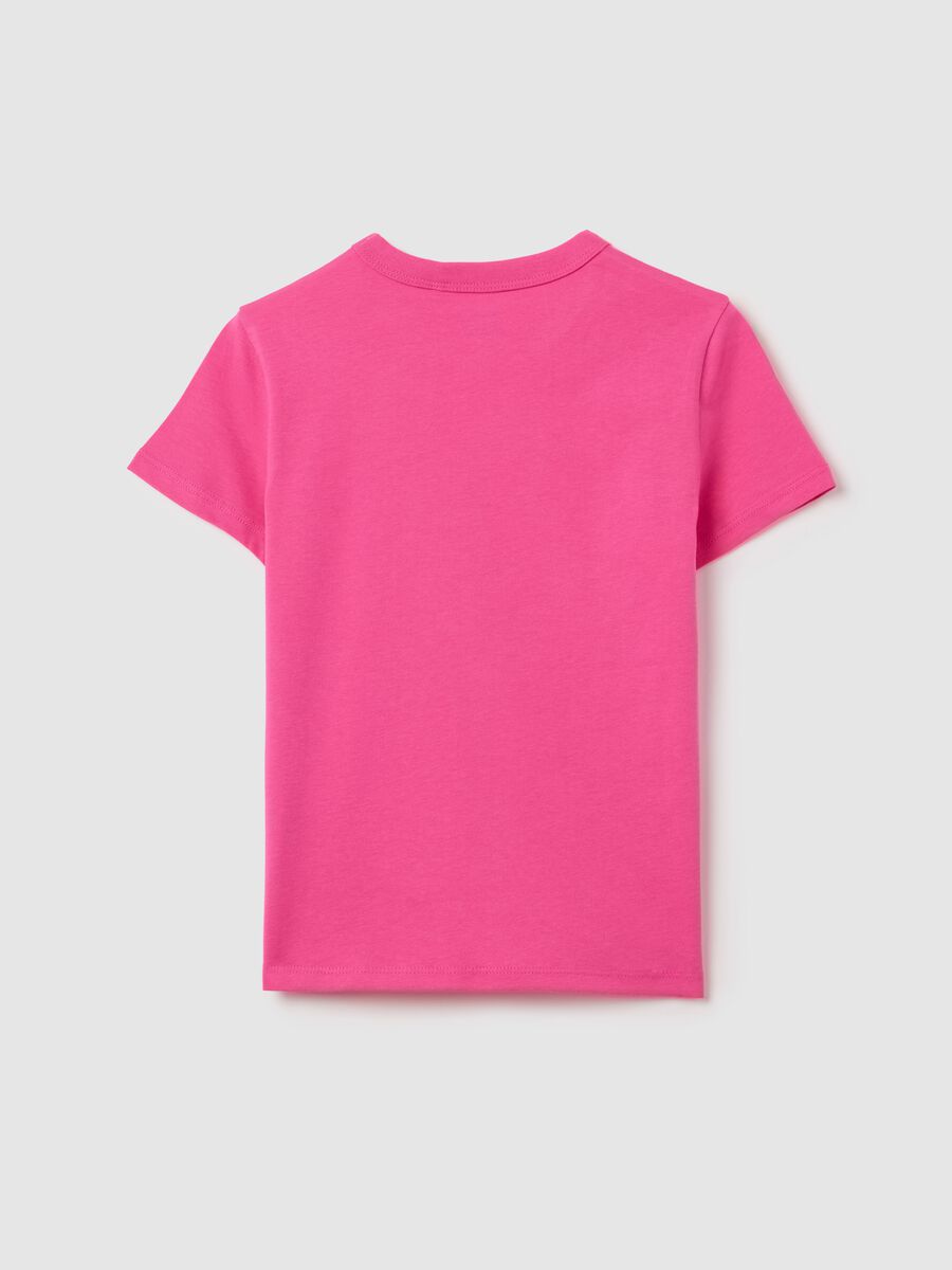 T-shirt da ragazza in puro cotone rosa regular fit_4
