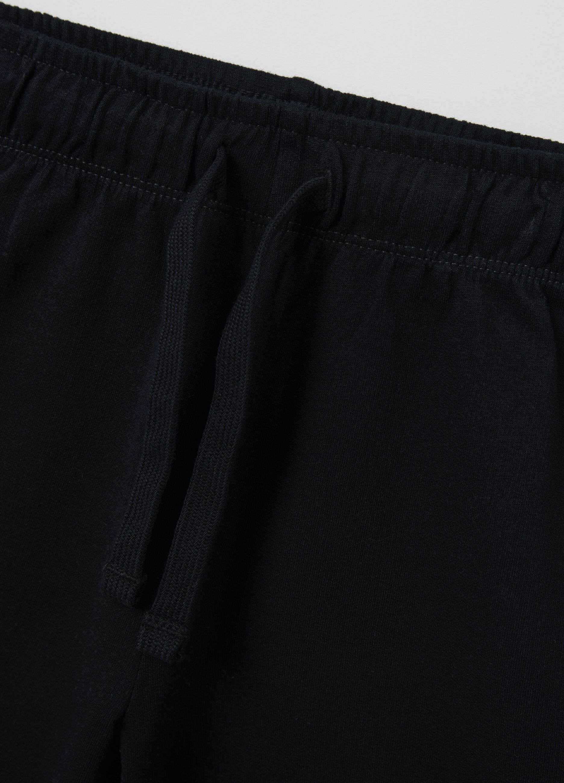 Two-pack blue and white shorts in cotton with drawstring