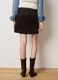 Regular fit black corduroy mini skirt_2