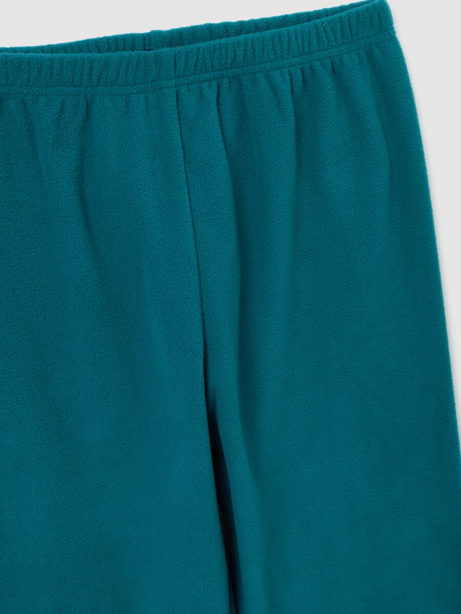 Pigiama da bambino in micropile verde regular fit_3