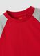 Red pure cotton crew-neck raglan T-shirt for boys_2