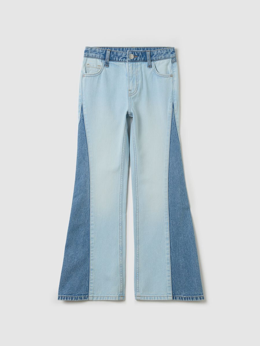 Flare-fit jeans with contrasting details_0
