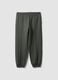 Green relaxed-fit stretch jogger trousers_0