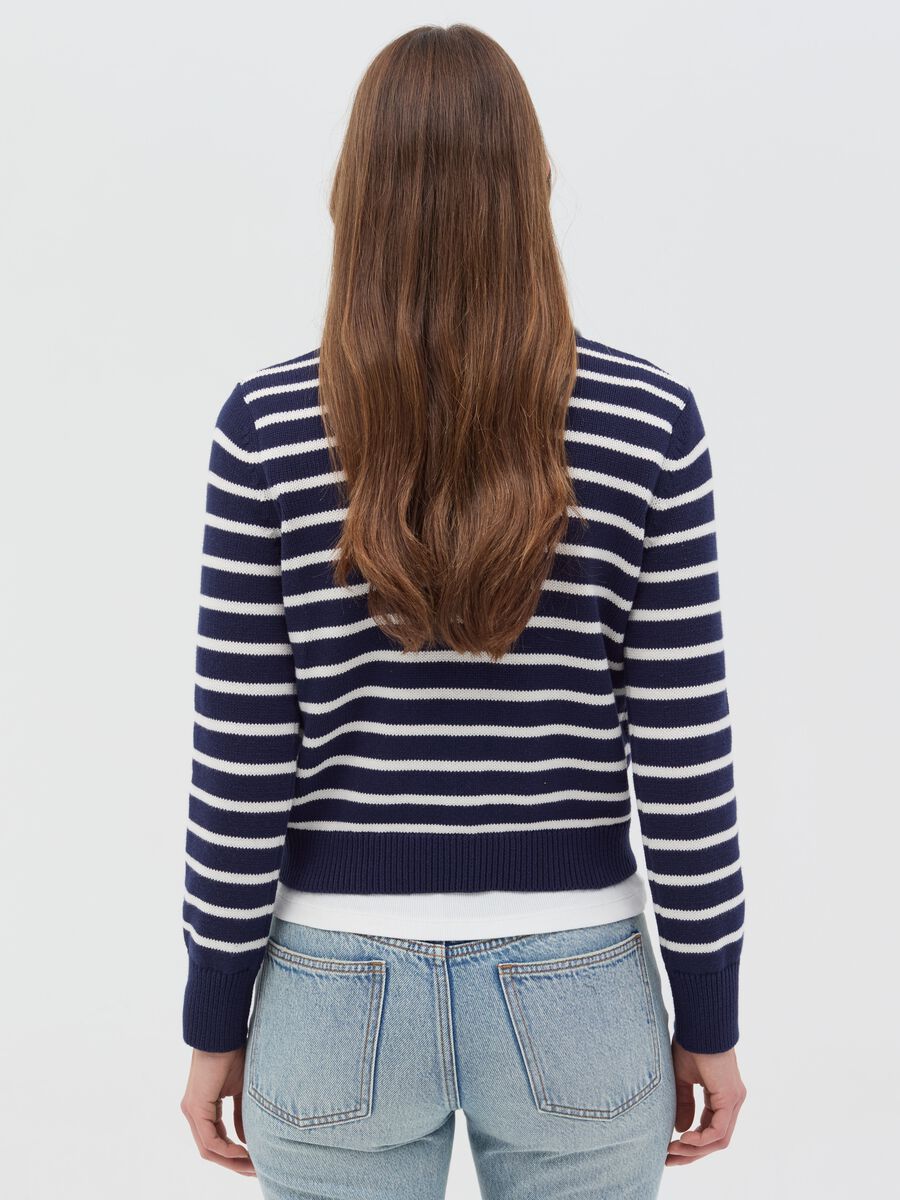 Striped cardigan with gold-coloured buttons_3