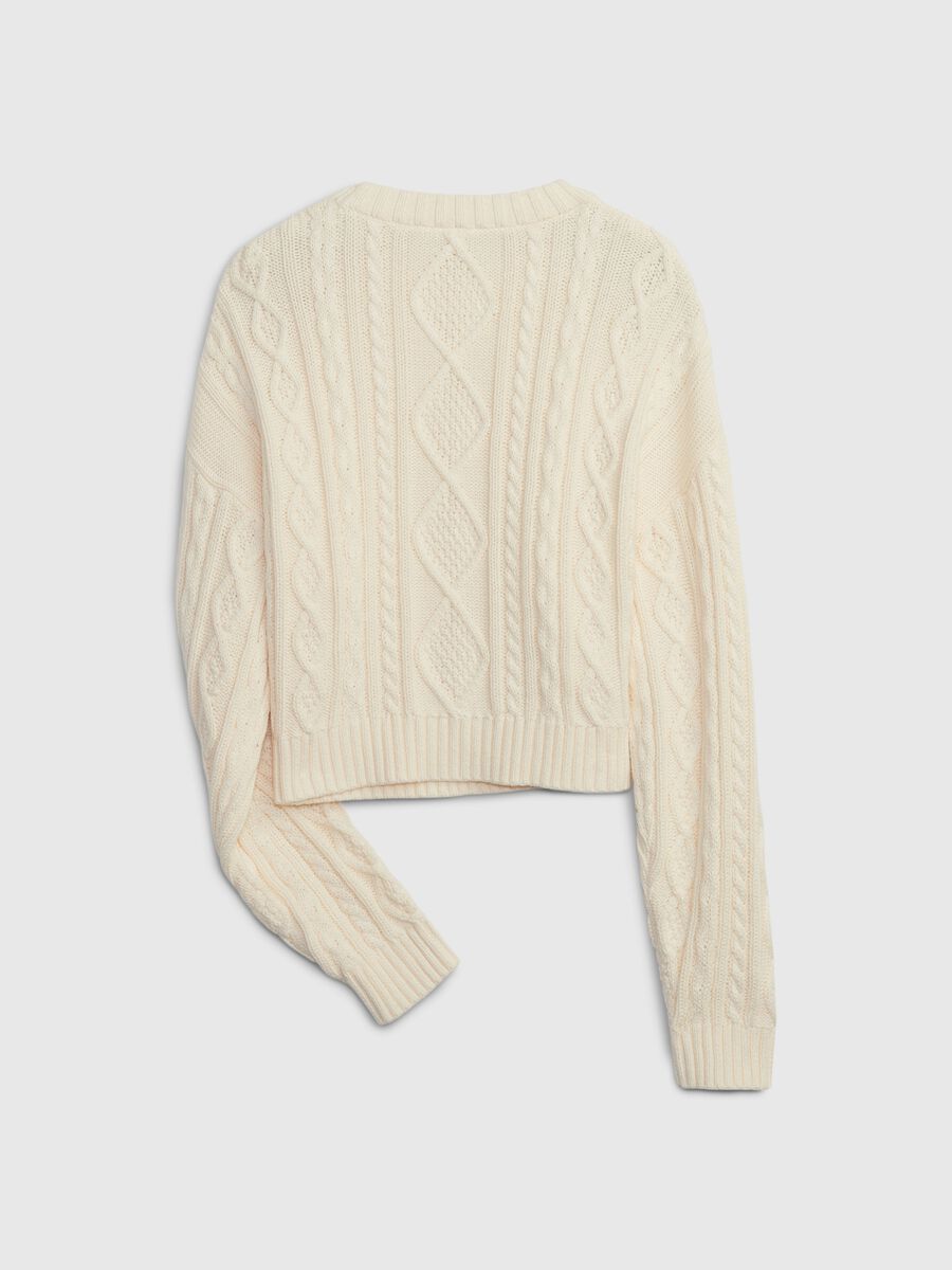 Pullover in maglia con lavorazione a trecce_2
