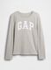 Light grey long-sleeve pure cotton T-shirt with GAP logo_2