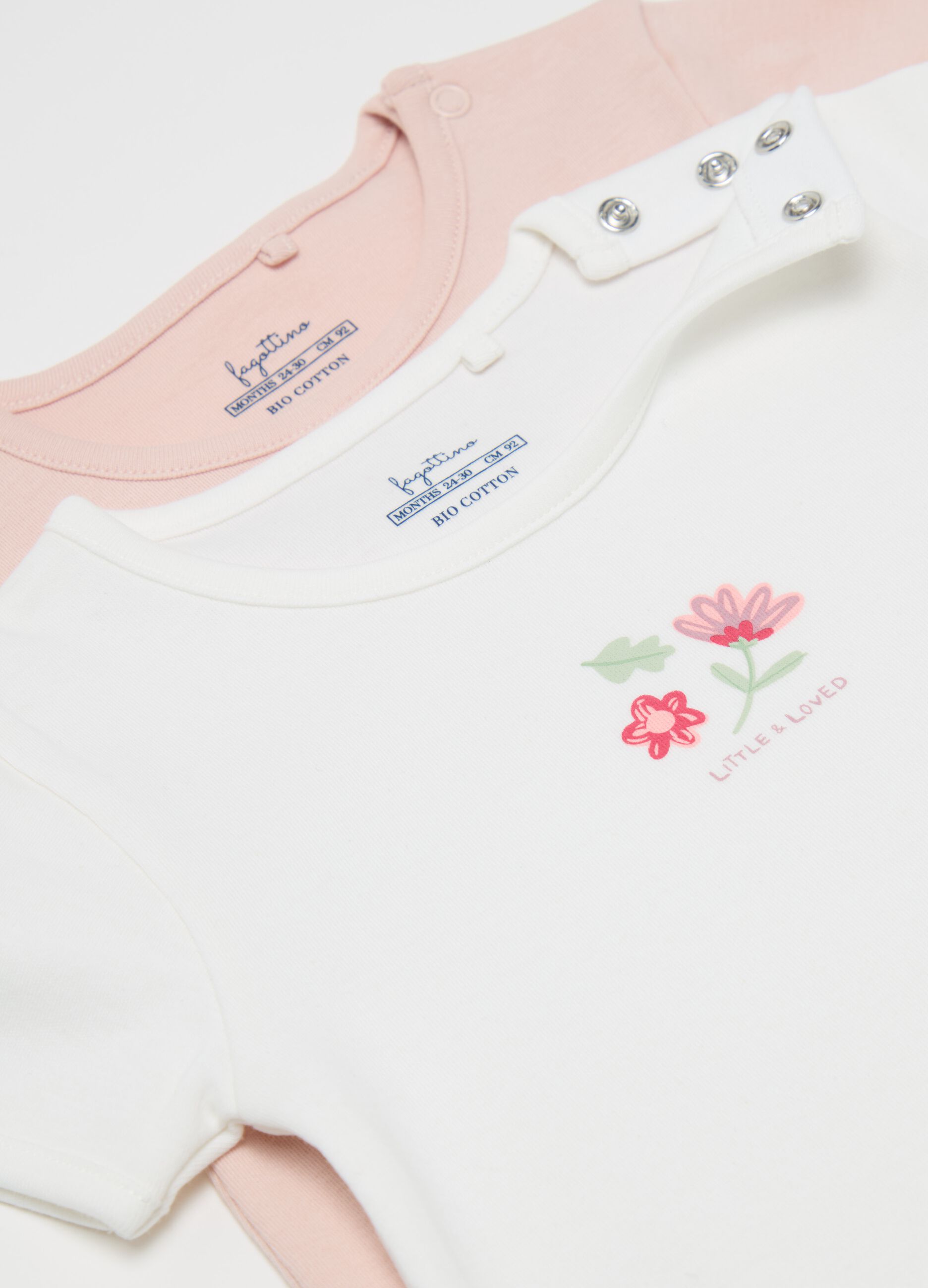 Tripack body in cotone bio fantasia pois 