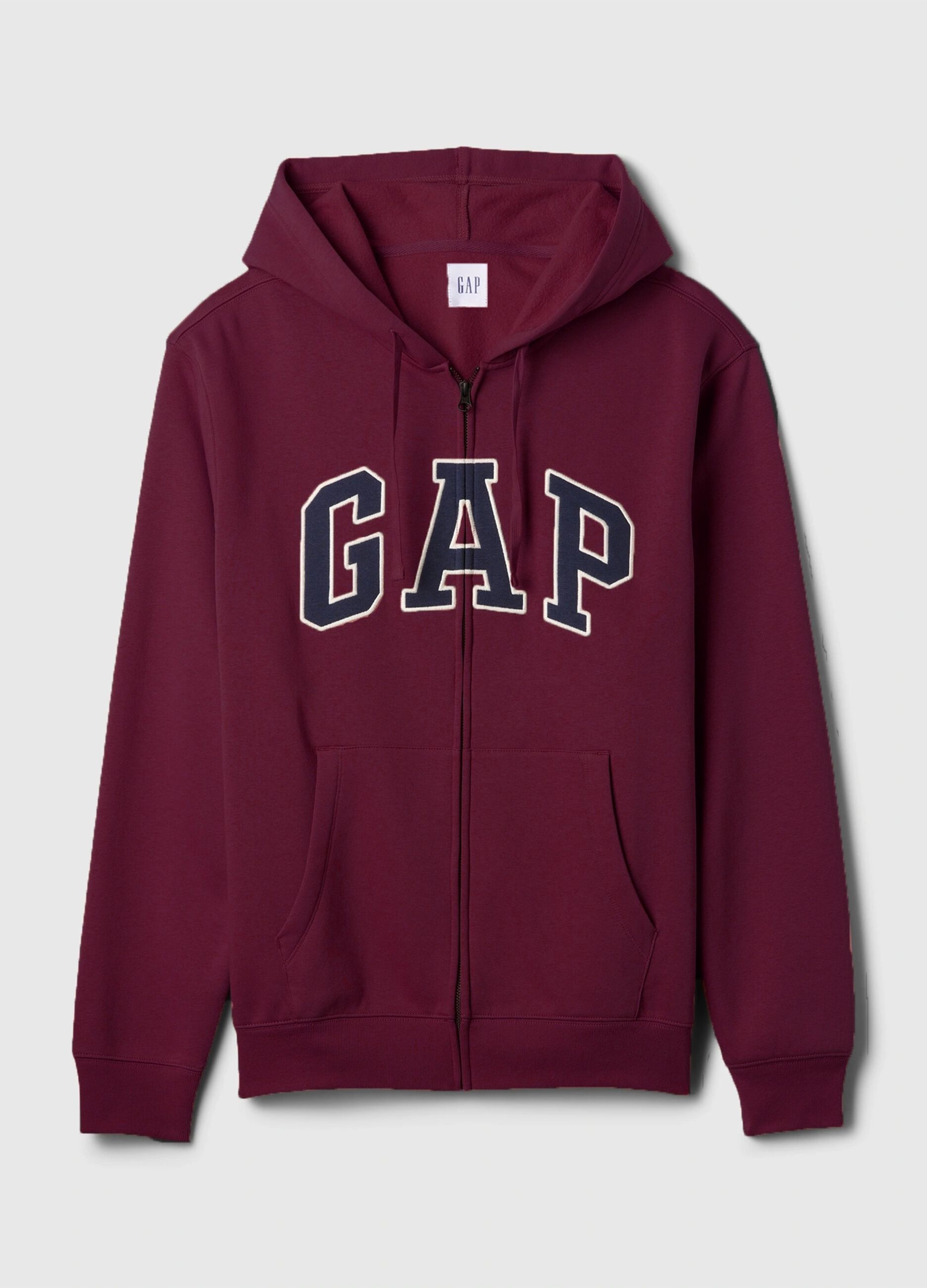Felpa full zip con cappuccio 