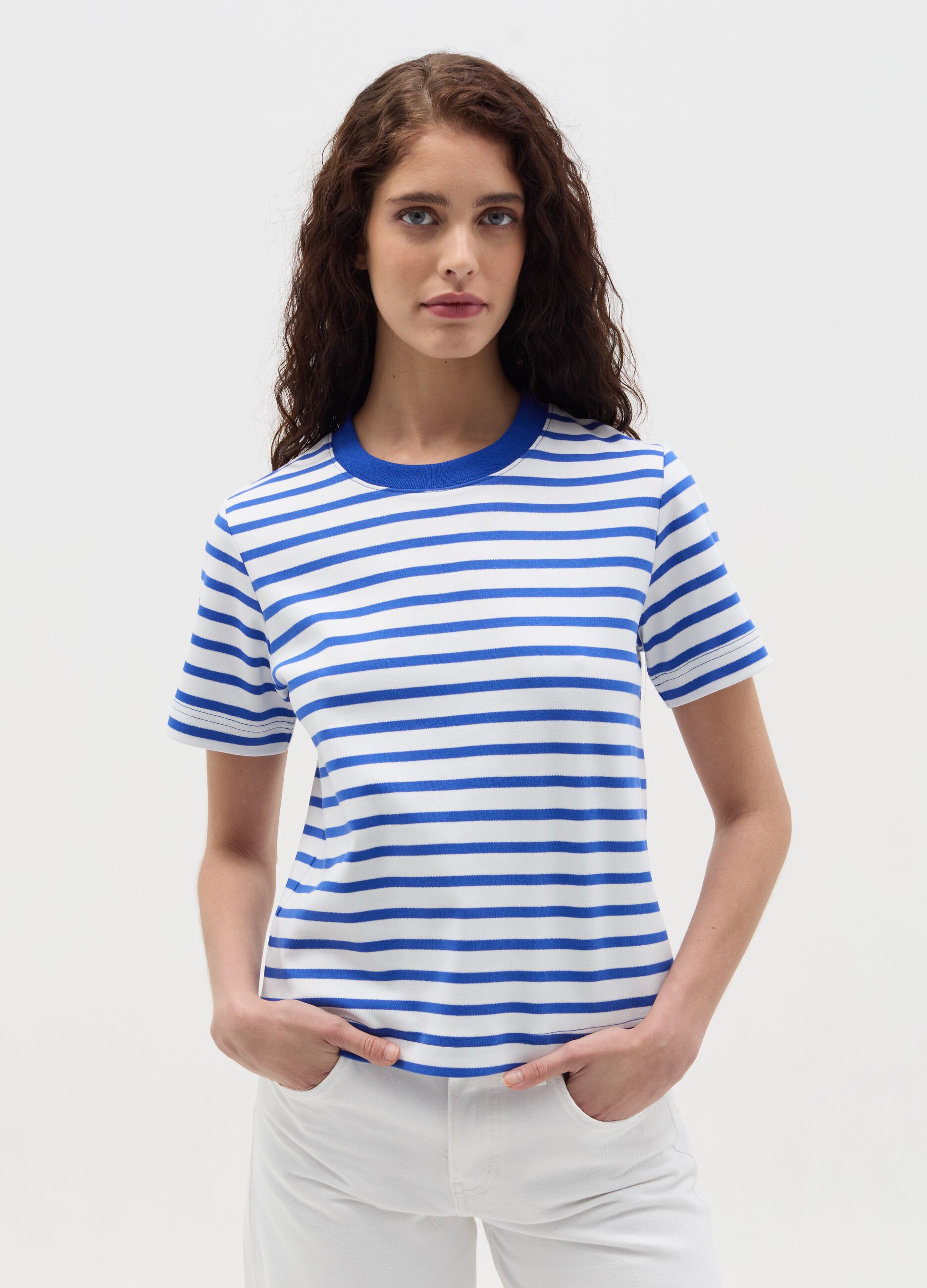 T-shirt with horizontal stripes
