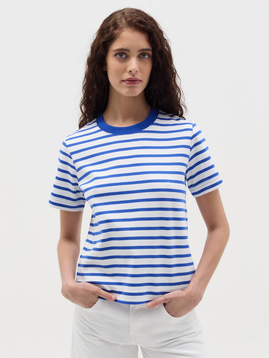 T-shirt with horizontal stripes_0