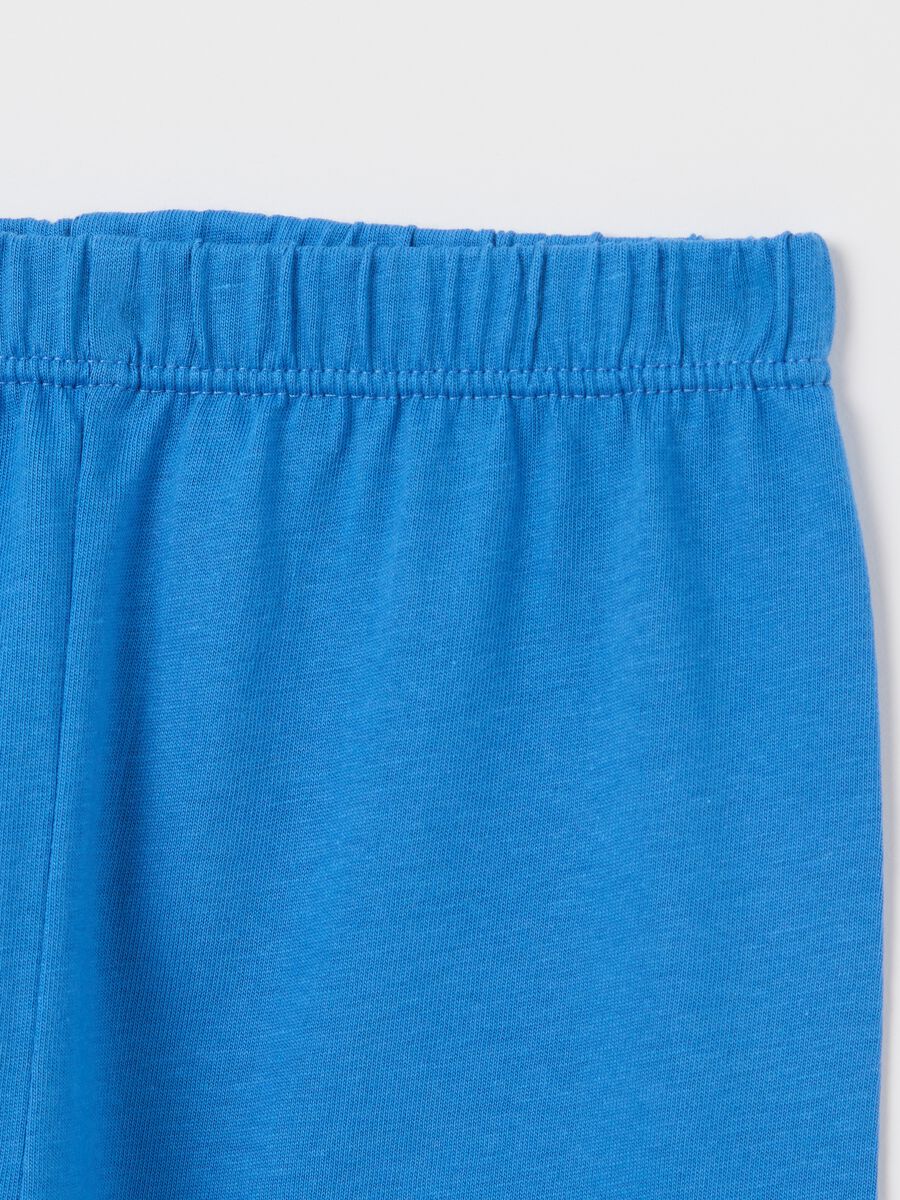 Light blue organic cotton pyjamas with chameleon print_2