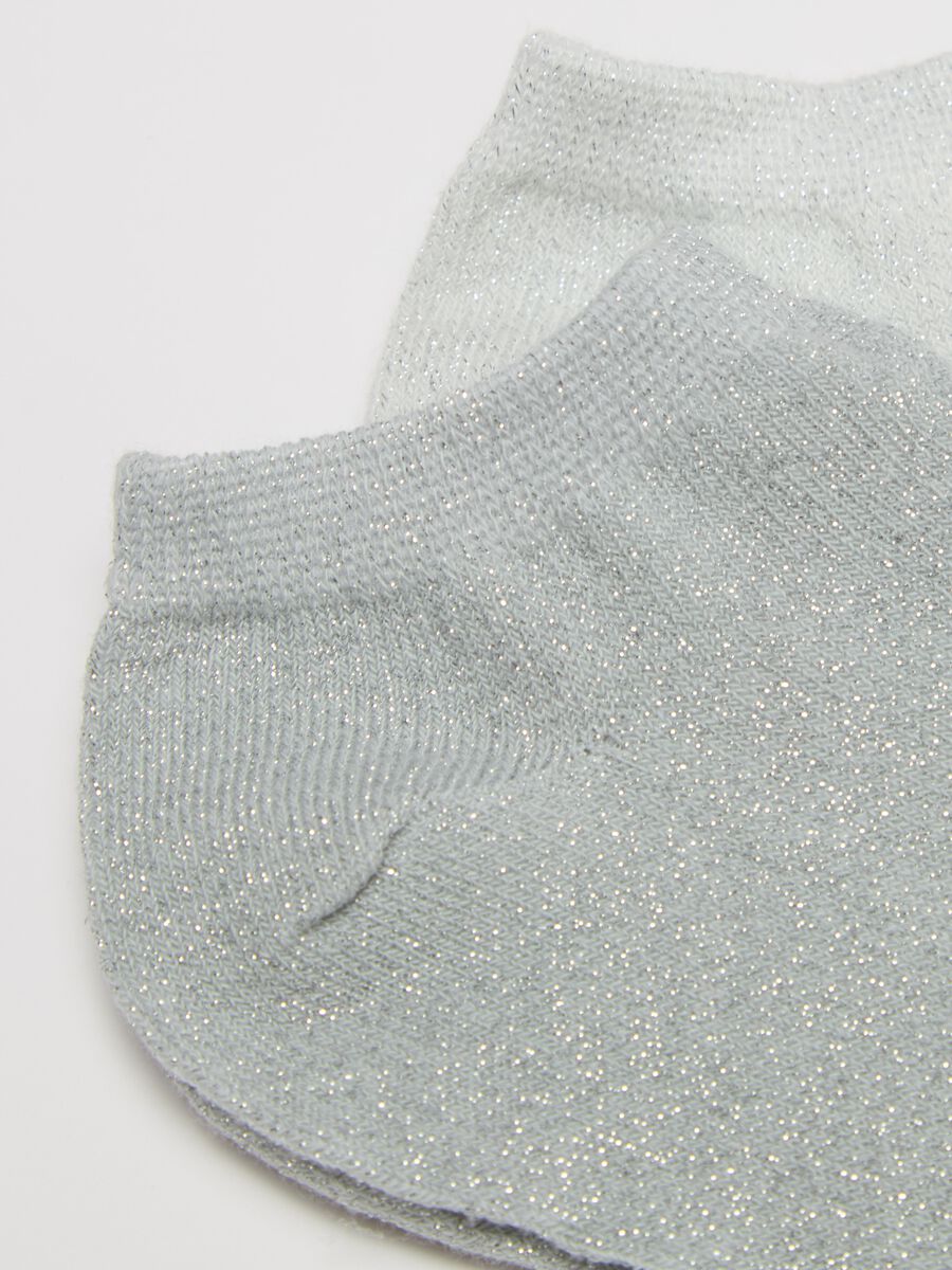 Five-pair pack short socks in multicoloured lurex_2