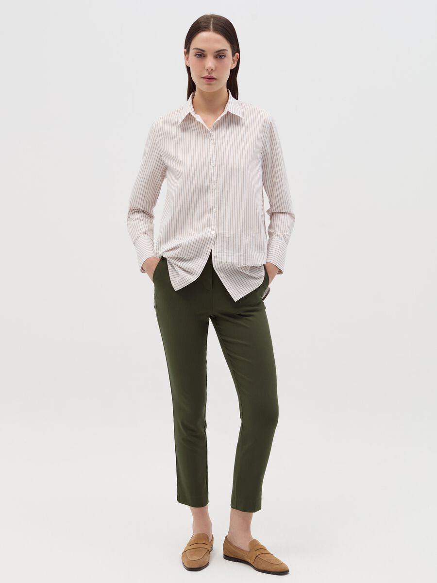 Slim-fit ankle-length chinos_0
