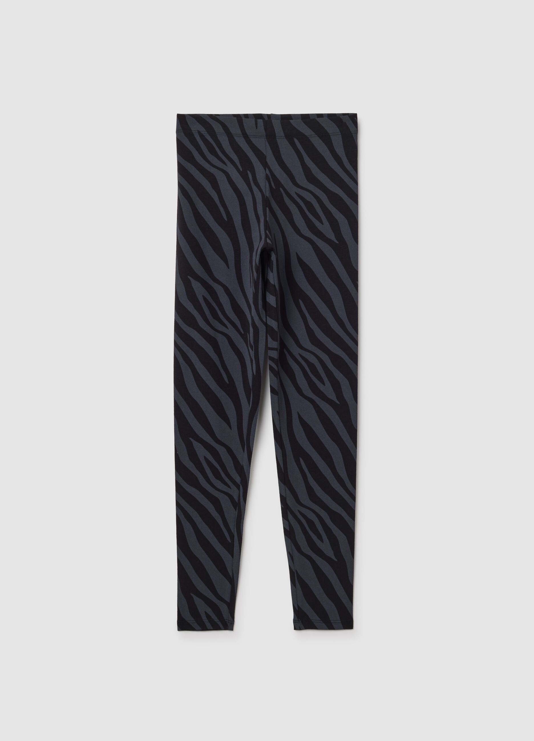 Leggings da ragazza in cotone elasticizzato multicolor skinny