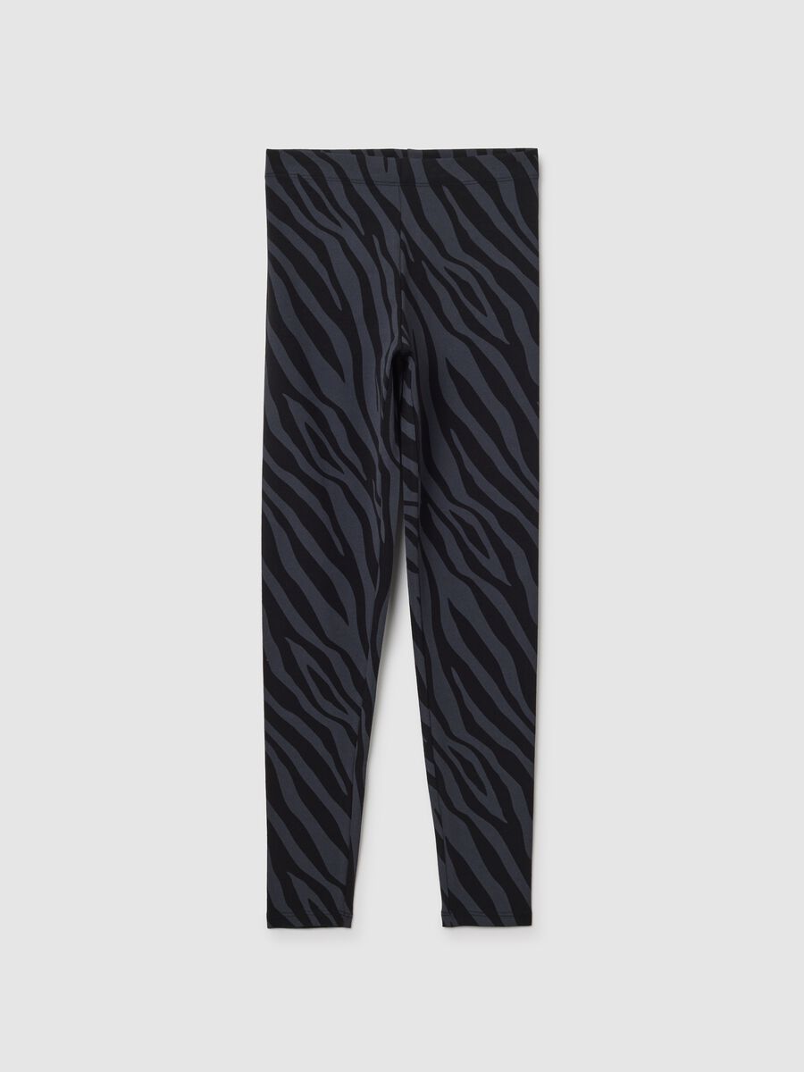 Leggings da ragazza in cotone elasticizzato multicolor skinny_0