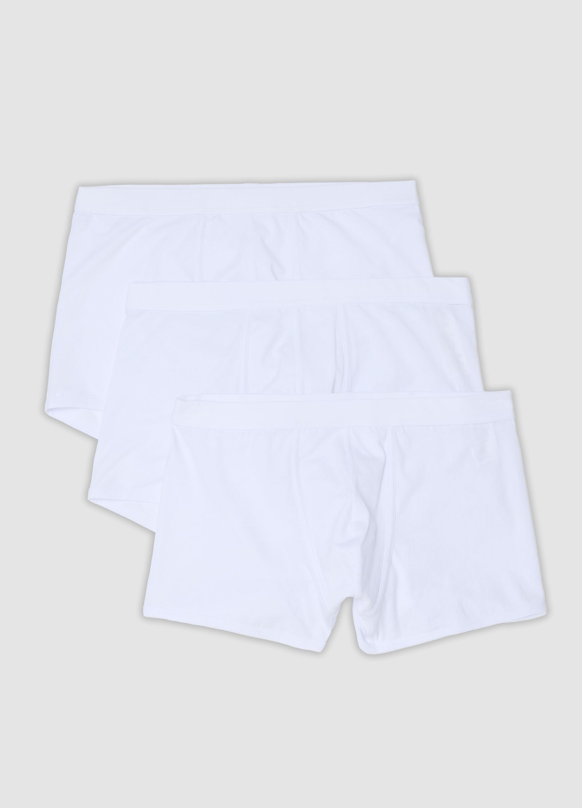 3-pack of white stretch extra-fine cotton boxer shorts