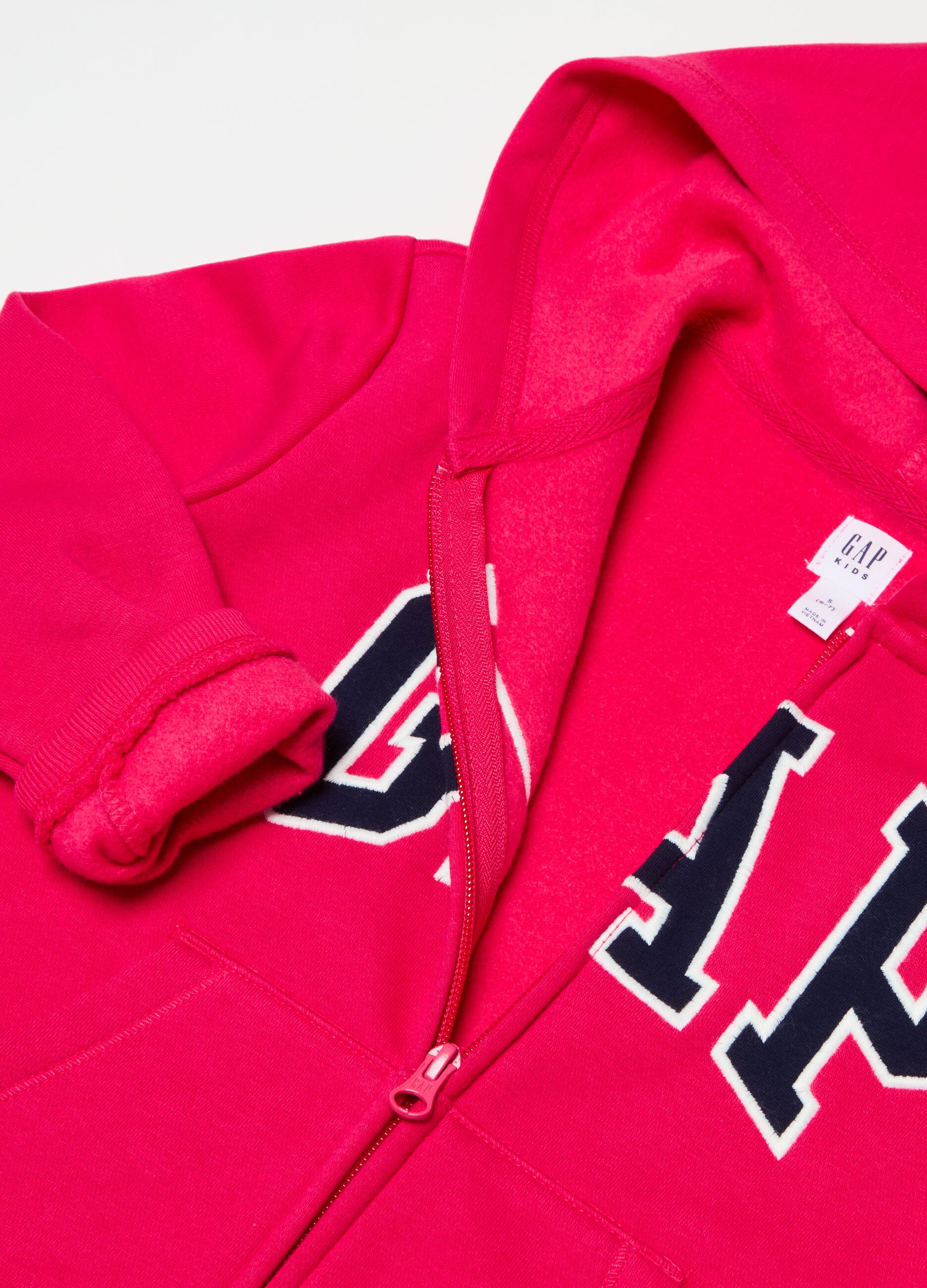Full-zip con cappuccio ricamo logo