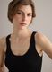 Black viscose-blend glitter tank top, regular fit_0