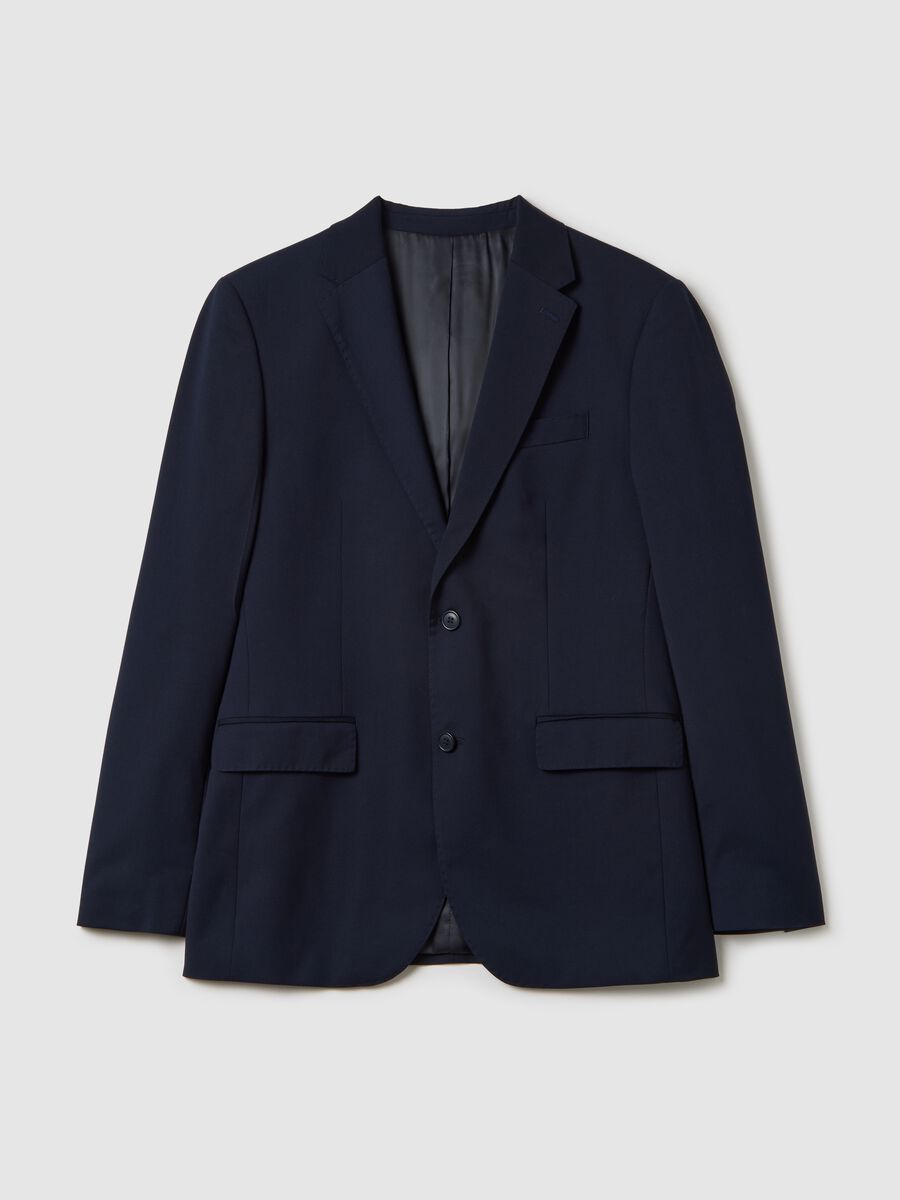 Single-breasted blazer in stretch viscose_4