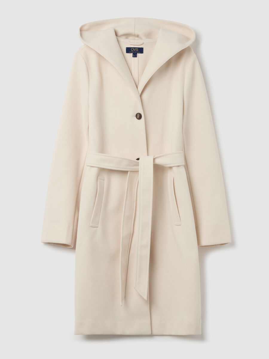 Coat in soft fabric with hood_4
