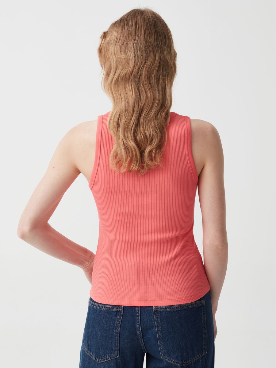 Essential tank top with narrow ribbing_2