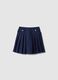 Blue viscose blend skirt in regular fit for girls_0