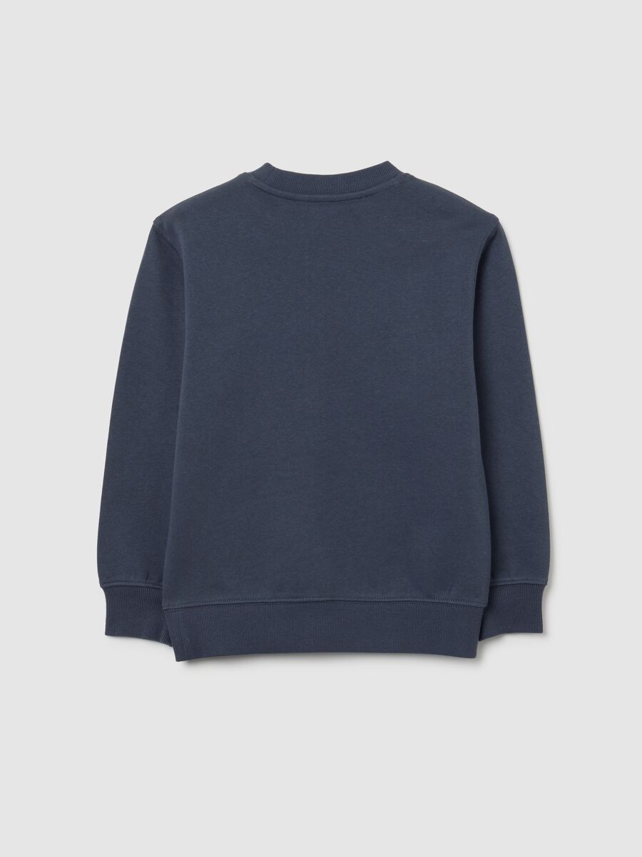 Blue Regular Fit Pure Cotton Children's Sweatshirt_1