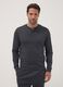 Grey organic cotton pyjamas with Henley neckline_1