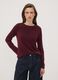 Purple long-sleeved crew-neck top_0