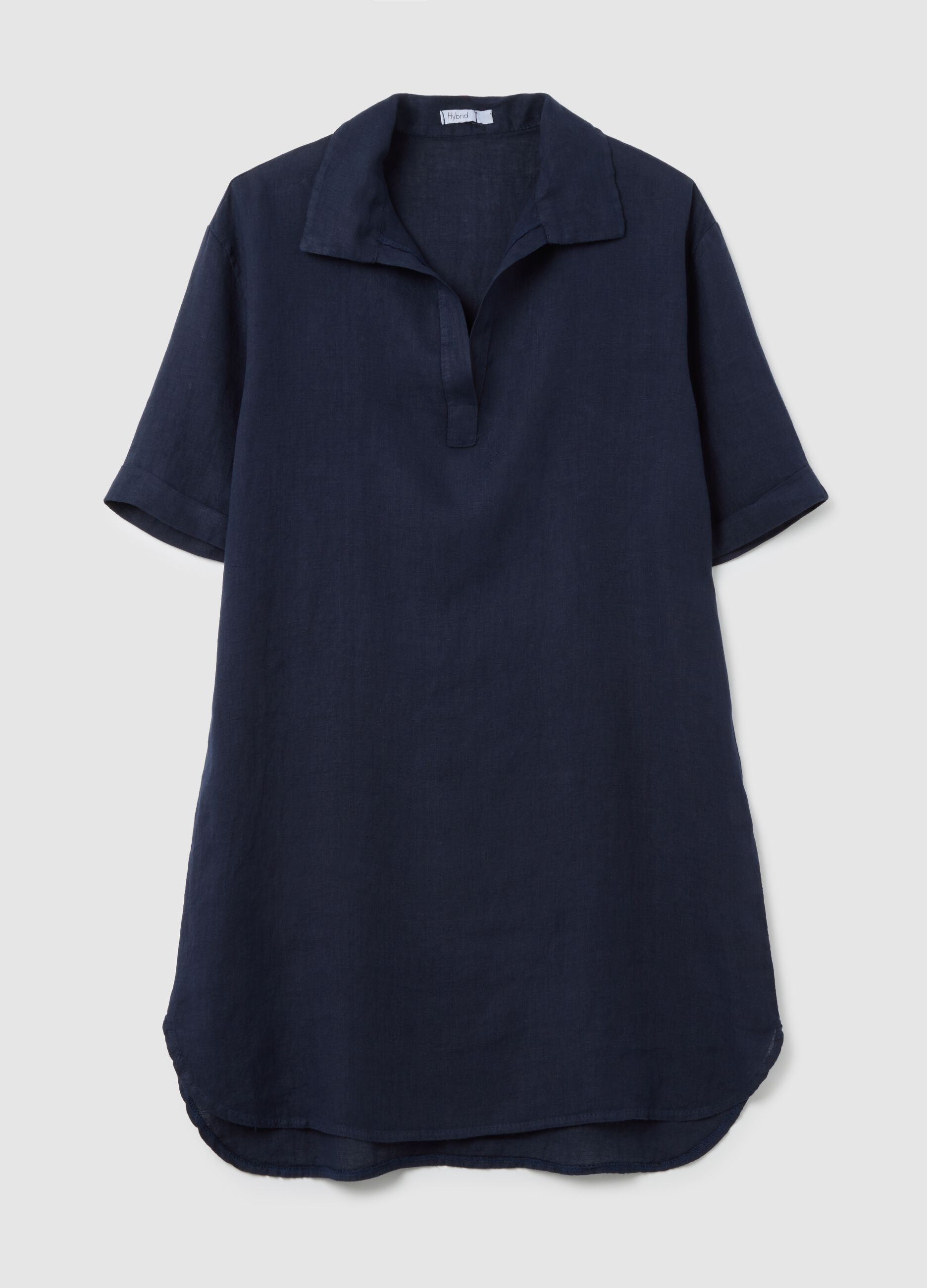 Abito da donna in lino blu regular fit