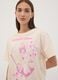Pink pure cotton T-shirt with Sakura front print, regular fit_2