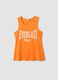 Tank top in puro cotone arancione regular fit con logo Everlast_0