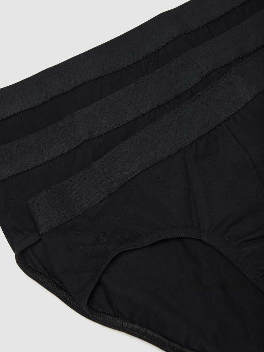 Black Cotton Regular Fit Briefs Set_5