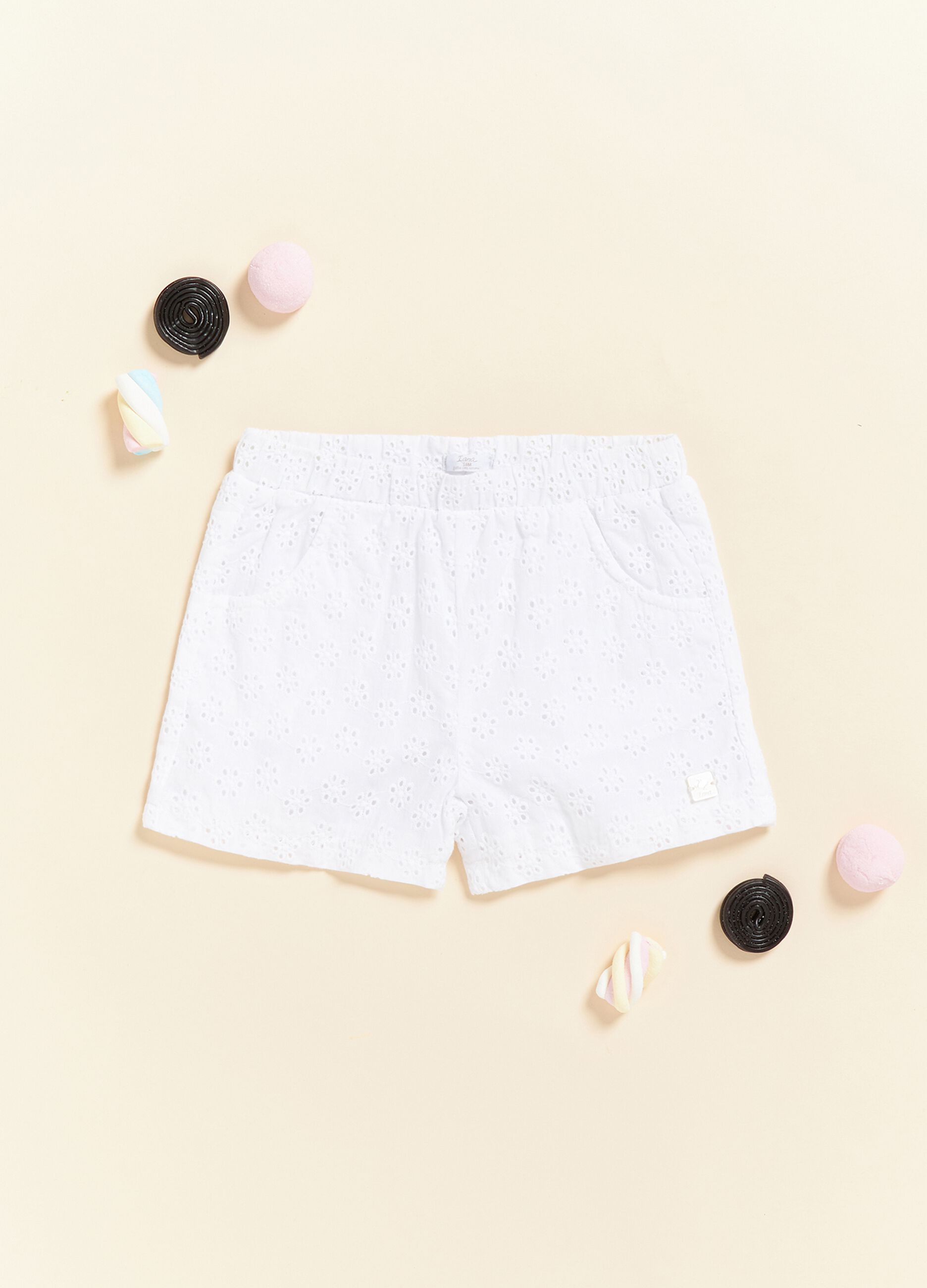 Shorts in sangallo di puro cotone IANA_0