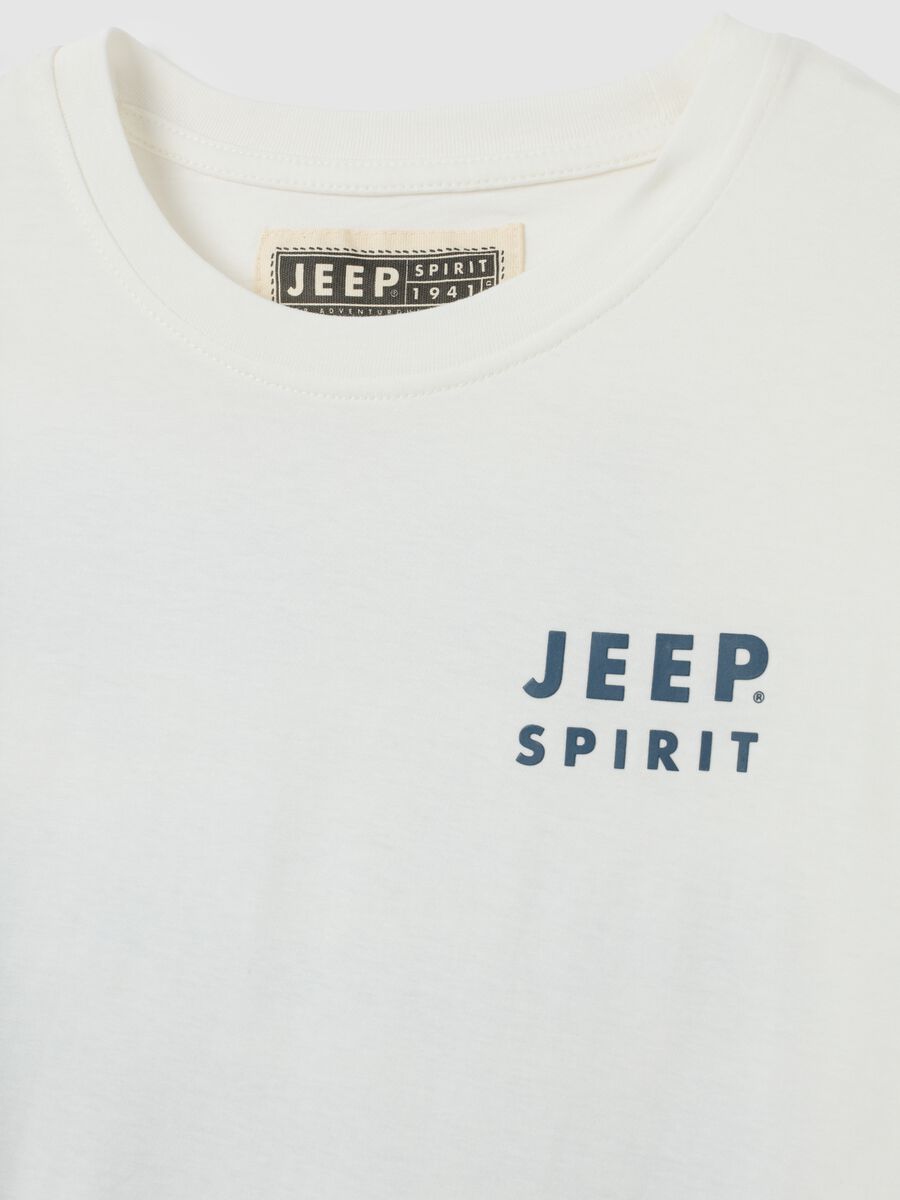 Men's white regular fit pure cotton t-shirt with print_5