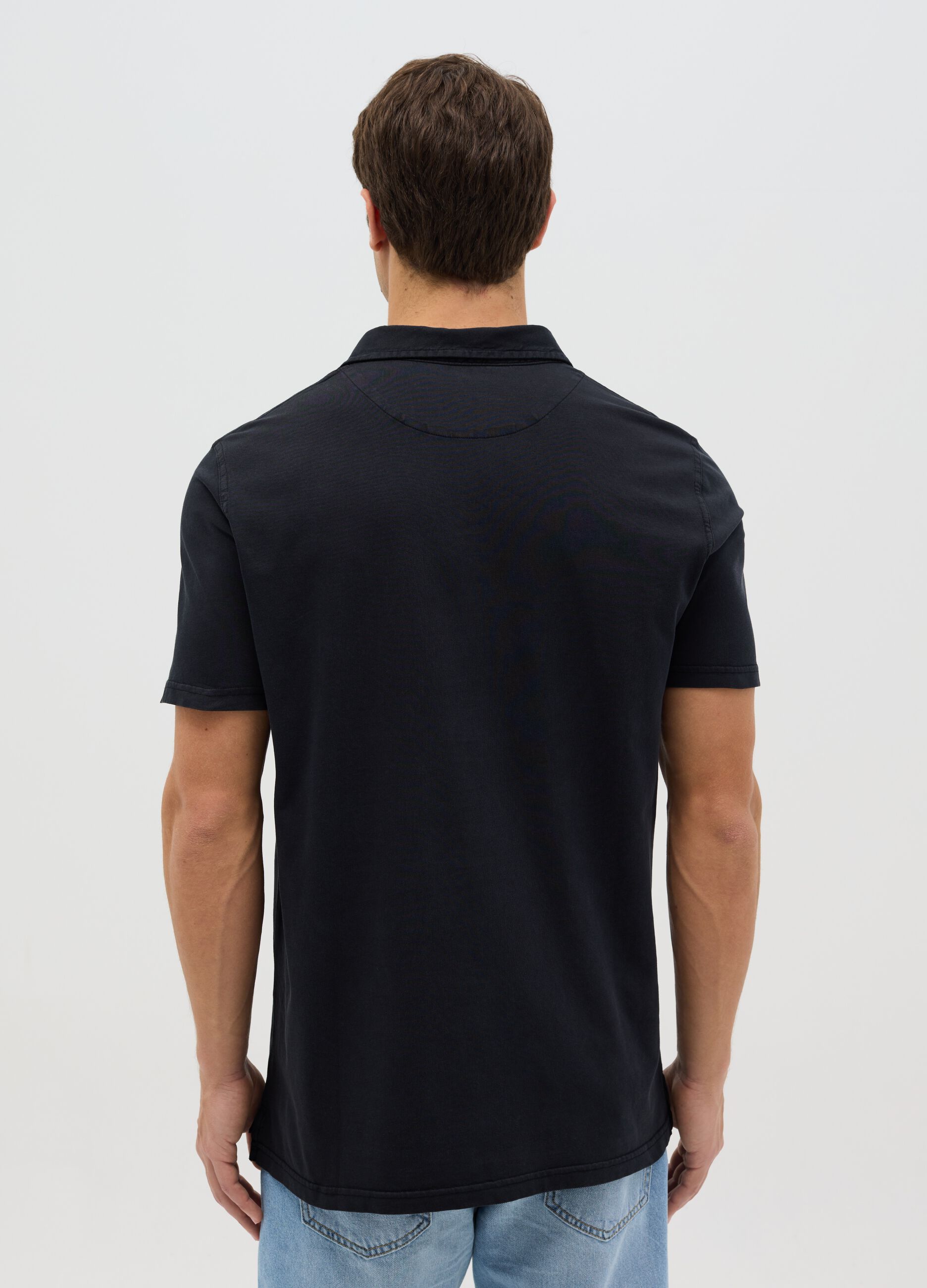 Regular-fit polo shirt in jersey