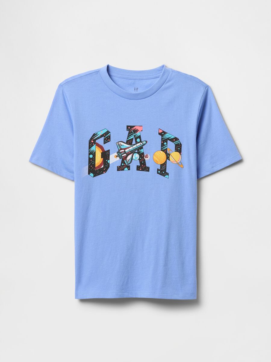 Blue T-shirt with GAP logo and astronaut_0