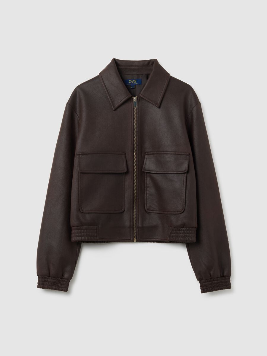Brown Regular Fit Jacket_4